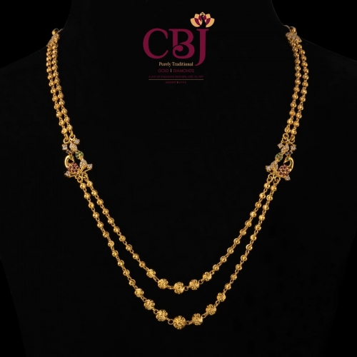 D D Ball 2 line necklace