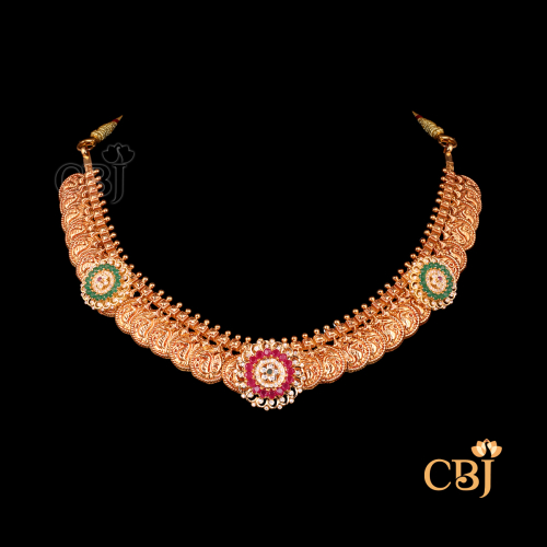 22K Gold Antique Kasu Necklace